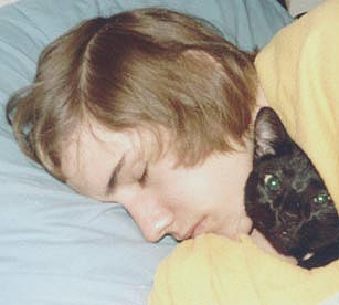 Me and `Midnite' in 1979.  (Midnite died in 1989.)