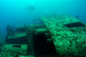 A shipwreck off the coast of Florida