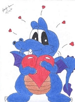 Blue Dragon w/ Heart
