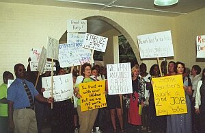 teacher protestors photo by mark piotrowski
