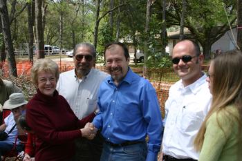  Jean Chalmers, Gary Anglin, Karl Thorne, and Mick Richmond and his wife on ground-breaking day.