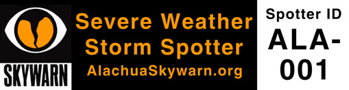[ 4 x 13.5 - Severe Weather Storm Spotter - Plain - Black ] 