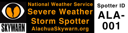 [ 4 x 13.5 - National Weather Service Severe Weather Storm Spotter - Black ] 
