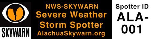 [ 4 x 13.5 - NWS-SKYWARN Severe Weather Storm Spotter - Black ] 