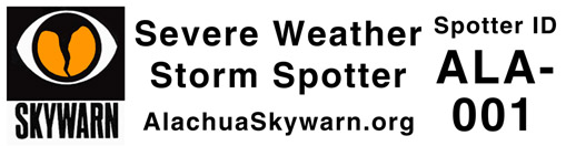 [ 4 x 13.5 - Severe Weather Storm Spotter - Plain - White ] 