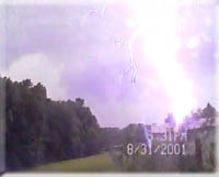 [Lightning strike to mobile home in Whitney Mobile Home Park, Aug. 31, 2001.]